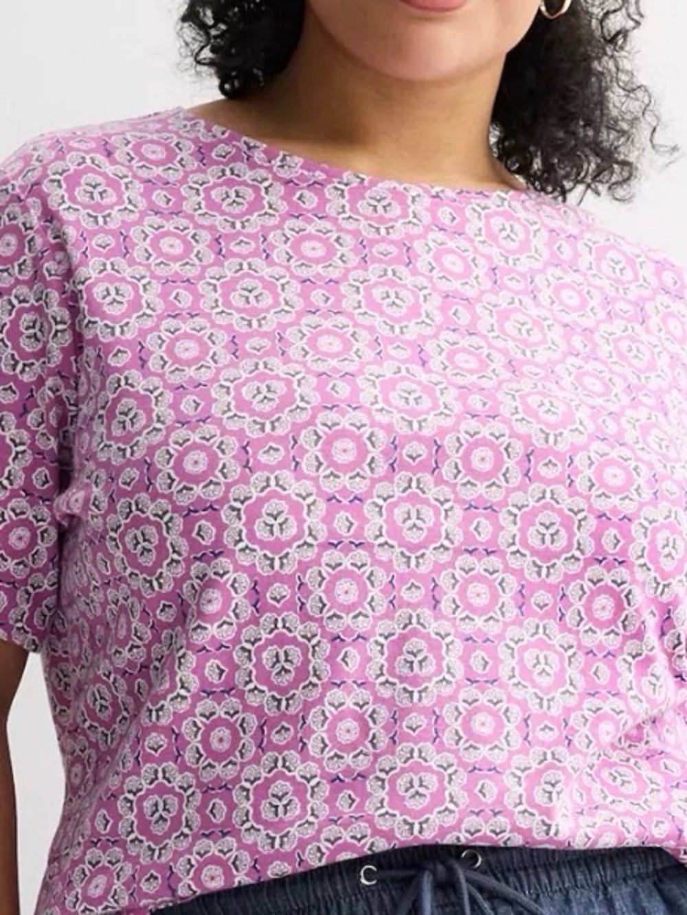 Croft and Barrow 2X Women’s Orchid Bloom Floral Print Top